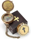 God Is My Guide Brass Compass Gift With Display Box - Engraved Scripture Prayer. Fixed Price $50.99.