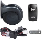 12v Universal Utv Horn Kit With Blue Rocker Switch Compatible Polaris.... Fixed Price $33.13.