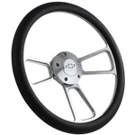 1995-2002 Chevy Full Size Truck Steering Wheel Kit Black Vinyl & Polished Billet. Fixed Price $230.86.
