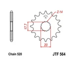 Jt Front Sprocket 520 12t Fits Yamaha Wr200r 1991-1994. Fixed Price $14.69.