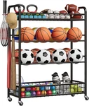 Garage Sports Equipment Organizer - Rolling Ball Storage Bin With Wheels, Gar.... Fixed Price $53.40.