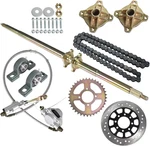 Labwork 44 Inch Live Rear Axle Kit Chain Sprocket Brake Disc Pillow Block Wheel. Fixed Price $212.03.