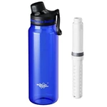 Blue Premium Leak Proof Filtered Water Bottle With Straw For Hiking, Camping. Fixed Price $179.99.