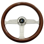 Hiracing 14inch Universal Classic Wood Grain Steering Wheel Brushed 3 Brown. Fixed Price $95.29.