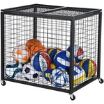 Vevor Rolling Sports Ball Storage Cart Garages Equipment Organizer Steel. Fixed Price $88.90.
