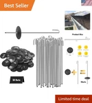 Solar Panel Bird Guard Fastener, 50 Sets Critter Clips For Attaching Wi.... Fixed Price $25.99.
