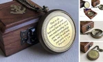 God Is My Guide Brass Compass Gift With Display Box - Engraved Scripture. Fixed Price $51.39.