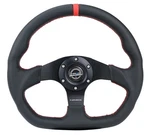 Nrg 320mm Reinforced Black Leather Red Flat Bottom Steering Wheel Kit Universal. Fixed Price $176.00.