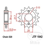 Arctic Cat/textron Dvx 250 2wd 2006 - 2008 Jt Front Sprocket 14 Teeth. Fixed Price $22.83.
