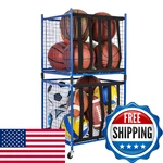 Mythinglogic Rolling Sports Ball Storage Cart Locker Elastic Strap. Fixed Price $160.90.