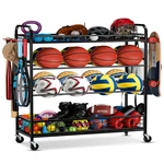 Extcct Garage Sports Equipment Organizer - Rolling Ball Storage Bin Wheels. Fixed Price $183.58.