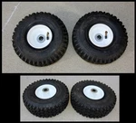 2 Nos Cheng Shin 4.10/3.50-4 Utility Tires W Wheel Assy Mower Go Kart Hand Truck. Fixed Price $59.99.