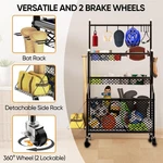 Garage Sports Equipment Organizer, 4-layer Large Capacity Steel Ball Storage Rac. Fixed Price $59.98.