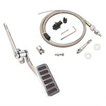 Universal Polished Aluminum Accelerator Pedal & Mr Gasket Cable Kit. Fixed Price $109.99.