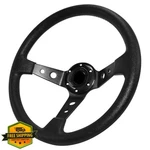 Qymopay Black Drifting Deep Dish 6 Bolt Racing Steering Wheel. Fixed Price $42.99.
