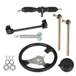 For 110cc Go Kart Cart Steering Wheel Kit Gear Rack Pinion Shaft Set Adjustable. Fixed Price $68.61.