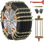 Qoosea Snow Chains For Car Tire 6pack Anti-skid Adjustable. Fixed Price $84.24.