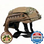 Tactical Airsoft Helmet Pj Type With Nvg Mount & Side Rails - Camo Cover. Fixed Price $47.02.