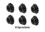 6 Pcs Azusa #40 Chain Go Kart Jackshaft Sprocket 13 Tooth 22 Mm Bore B Type. Fixed Price $125.00.