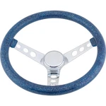 Speedway 13 Inch Blue Metalflake 60s Style Steering Wheel, 3-1/2 Dish. Fixed Price $63.99.