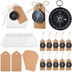 Taobary 60 Pcs Mini Compasses Party Favors Gift Set Black With Tags Organza Bags. Fixed Price $30.49.