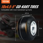 Go Kart Tires And Rims, 10x4.5-5" Wheels, 2-pack Front Wheels. Fixed Price $106.79.