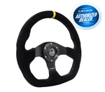 Nrg Steering Wheel Flat Bottom Black Stitch With Center Mark Rst-024mb-s-y. Fixed Price $160.00.