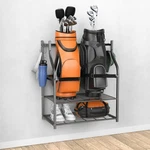 Walmann Wall-mounted Golf Bag Organizer, Rolling Storage Rack For 2 Bags With. Fixed Price $137.38.