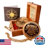 Brass Compass Engraved Quote For Grandson - Birthday, Graduation, Keepsake Gift. Fixed Price $44.25.