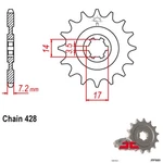 Jt Sprockets Countershaft Sprocket 428 Pitch 12t Kawasaki Klx140g (2017-2019). Fixed Price $13.46.