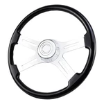 18" Solid Wood Lacquering Truck Steering Wheel 4 Spoke Aluminum Chrome Plated.... Fixed Price $178.00.