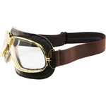 Nannini Biker Padded Motorcycle Goggles Hand-sewn Brown Leather/chrome Frames. Fixed Price $100.99.