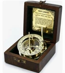 Sara Nautical Antique Sundial Compass Brand New With Wooden Gift Box. Fixed Price $40.00.