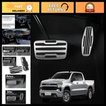 Car Foot Pedal Covers For Chevy Silverado Gmc Yukon Sierra Suburban Tahoe - Silv. Fixed Price $35.99.