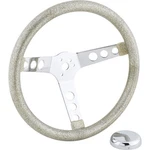 Speedway 13 Inch Silver Metalflake 60s Style Steering Wheel 3-1/2 Dish. Fixed Price $63.99.