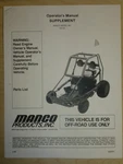 Manco Model 813-00 Go Kart Parts List Operators Manual Cart. Fixed Price $14.99.