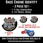 Built Not Bought Racing Engines - 3pc Decal Set One 5 / Two 2.5 Predator Clone. Fixed Price $14.99.