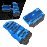 Jewkot 2 Pcs Car Aluminum Pedal Covers Blue Anti-slip Foot Decoration. Fixed Price $18.83.