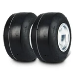 Go Kart Tires And Rims, 10x4.5-5" Wheels, 2-pack Front Aluminum. Fixed Price $130.01.