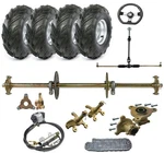 32" Diy Rear Axle Sprocket 6" 7" Wheels Front Steering Gear Rack For Go Kart Atv. Fixed Price $499.58.