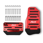 Deemars 2pcs Car Non-slip Aluminum Alloy Pedal Pads, Covers, Red. Fixed Price $14.97.