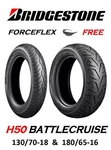 Bridgestone Battlecruise 130/70-18 180/65-16 Tire Set Harley Road Glide Street. Fixed Price $413.35.