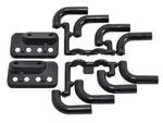 New Rpm For 1/18 1/10 Rc Car Bodies Black Zoomies Mock Exhaust Headers. Fixed Price $13.25.