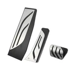 X Autohaux 3pcs Accelerator Pedal And Brake 8.66"x3.15", Silver Tone Black. Fixed Price $39.91.