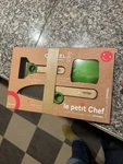 Kitchen Set 3 Piece Green - Opinel Le Petit Chef Knife Rounded Fingers Guard. Fixed Price $63.95.