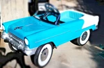 Blue Diamond Classics Retro Tri-five 1955 Chevy Pedal Car Aqua/white Never Used. Fixed Price $245.00.