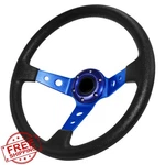 Qymopay Racing Steering Wheel Blue. Fixed Price $42.99.