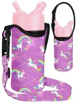 Miss Adola Water Bottle Carrier With Strap Fits For 10-16 Oz, Purple Unicorn. Fixed Price $11.75.