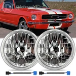 7" Inch Chrome Housing Diamond Cut Headlights For Ford Mustang 1964-1978 Bronco. Fixed Price $30.98.