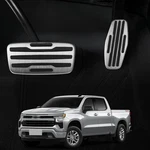 Chevrolet Silverado Gmc Yukon Car Foot Pedal Covers Pads - Silver. Fixed Price $26.30.